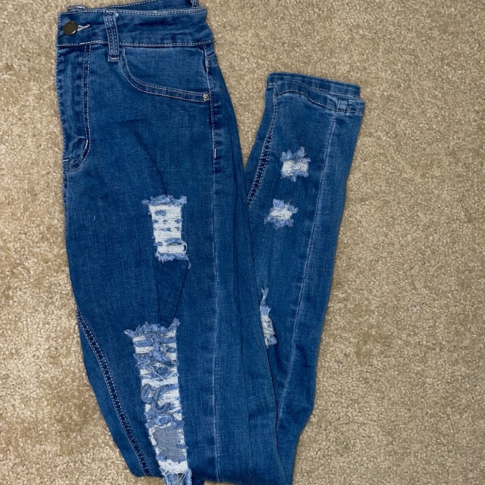SHEIN never worn blue skinny jeans